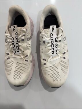 On Running Women's Cream and Pink Cloud Running Shoes